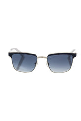 Frankie Morello Black Metallic Fiber Men Sunglass -   -  Frankie Morello.